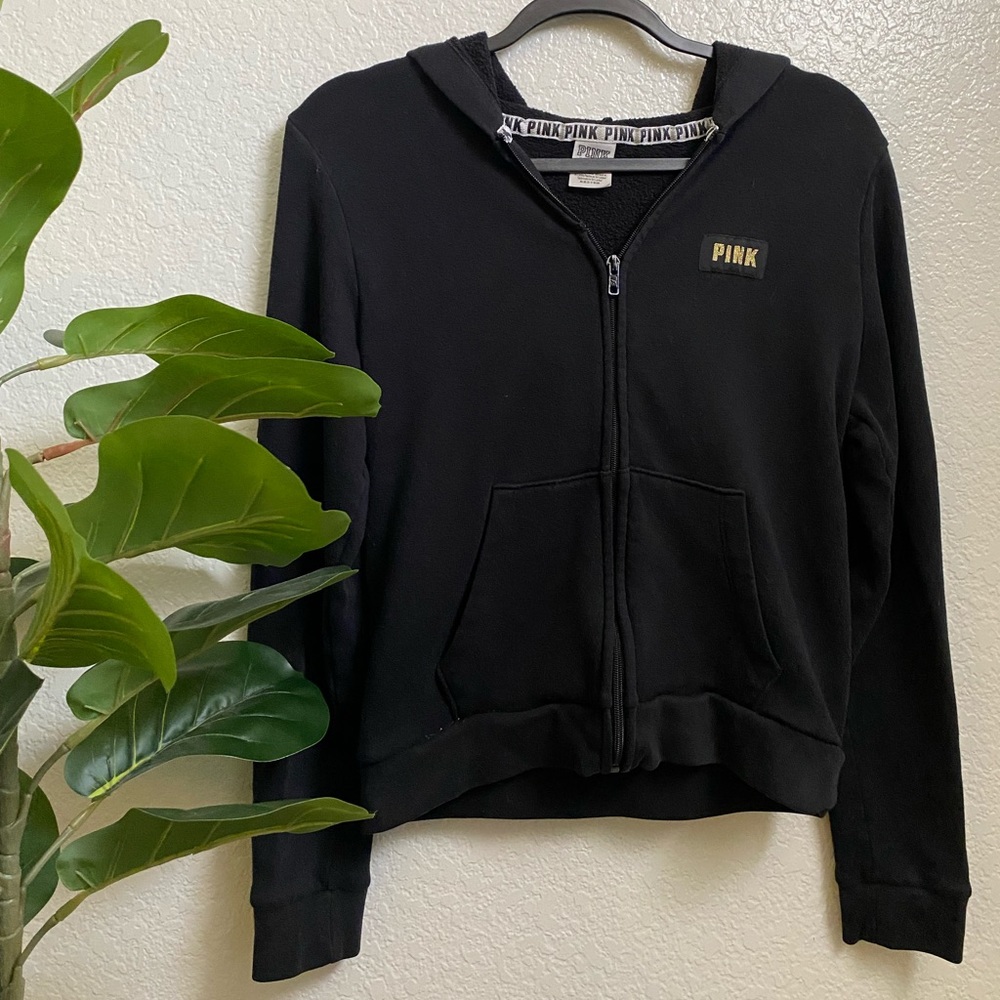 Victoria Secret PINK Zip Up Hoodie with Logos